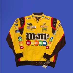 Authentic Nascar Kyle Busch JH Designs M&M’s Snaps Yellow Racing Jacket XL